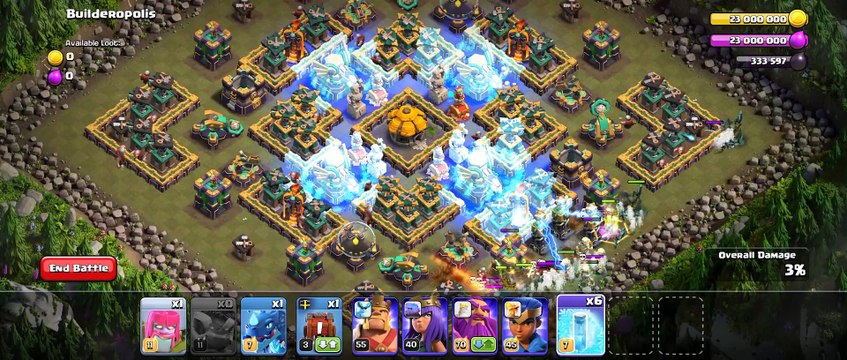 Use witch Golem and win easily 3 star in Single player Builderopolis #clashofclans #supercell