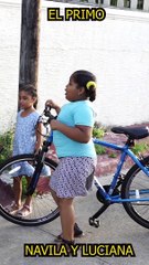 La bicicleta y el primo de navila #humor #luciana #comedia