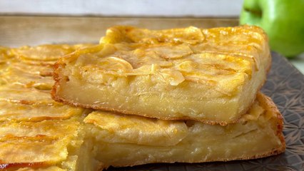 Tarta de manzana de los tres vasos - Cocina Fácil
