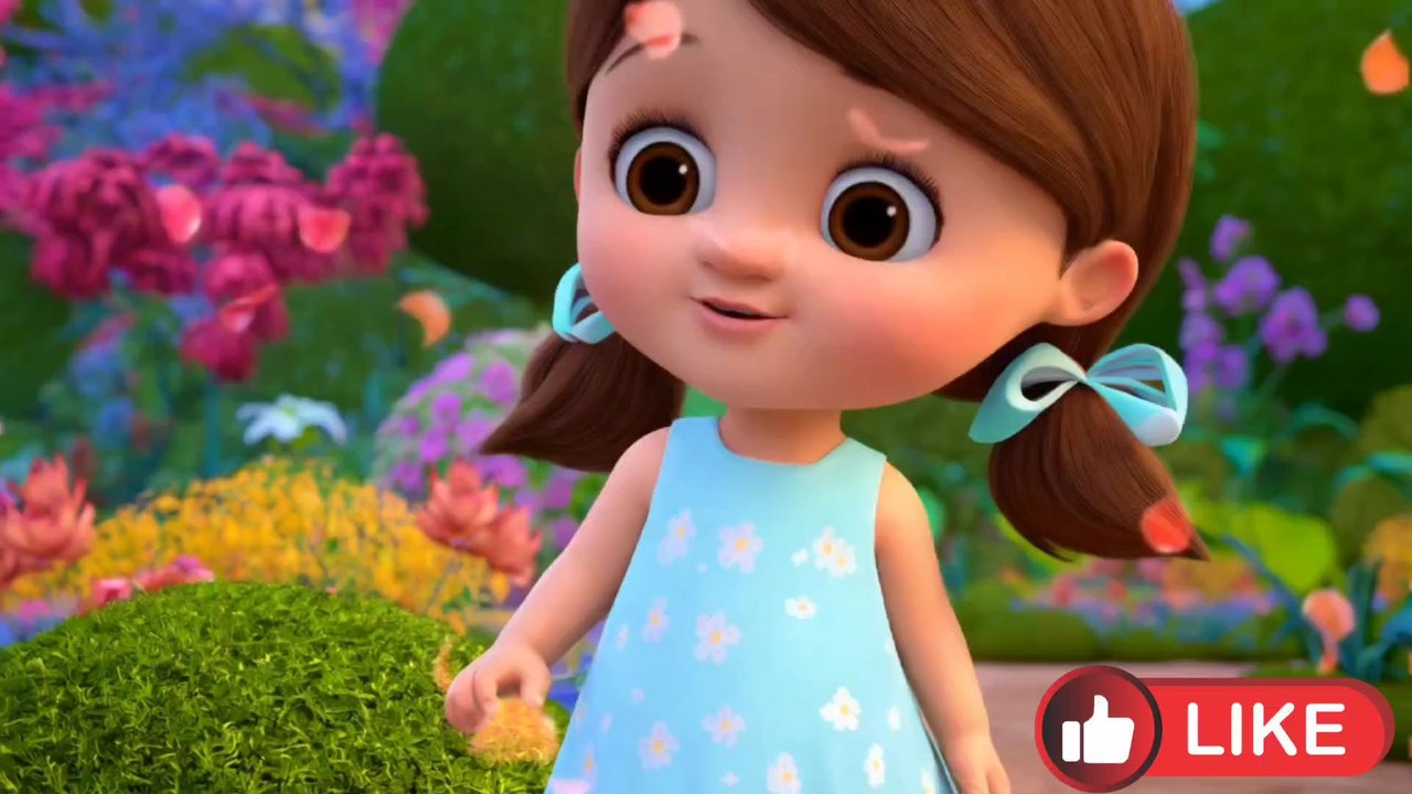 A little girl playing with 2 kitten | short poem | short ryhmes