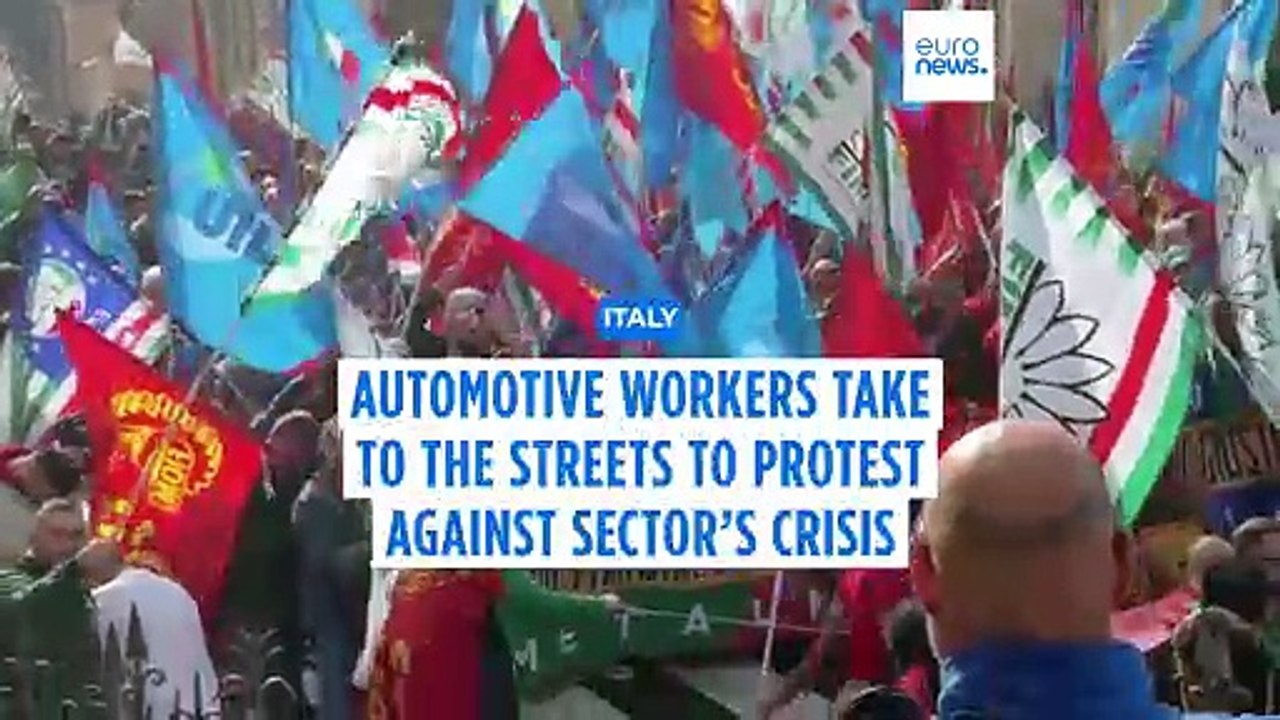 Italian car workers go on strike as pressure mounts on Stellantis