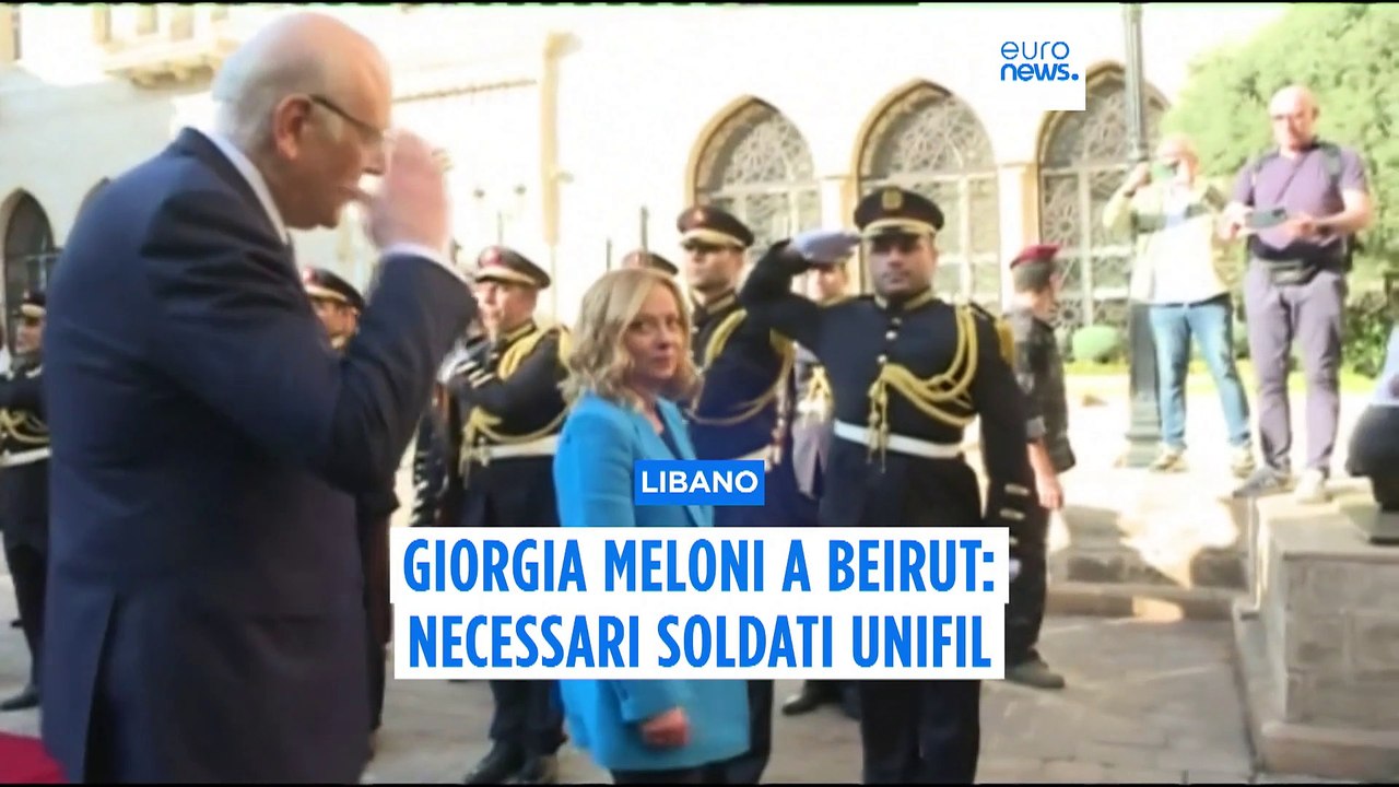 Meloni in Libano: "Inaccettabile l'attacco a basi Unifil" di Israele, caschi blu "necessari"