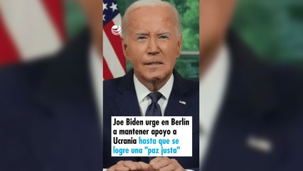 Joe Biden urge en Berlín a mantener apoyo a Ucrania hasta que se logre una "paz justa"