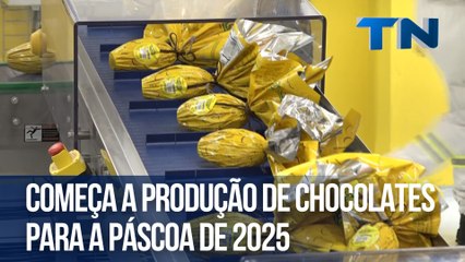 Começa a produção de chocolates para a páscoa de 2025