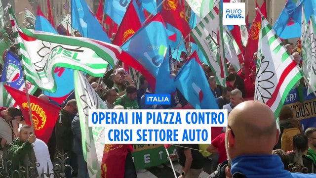 Crisi industria automobilistica: in migliaia in piazza a Roma