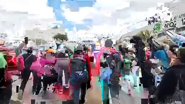 migrantes arribando a la comisión Estatal de Derechos humanos