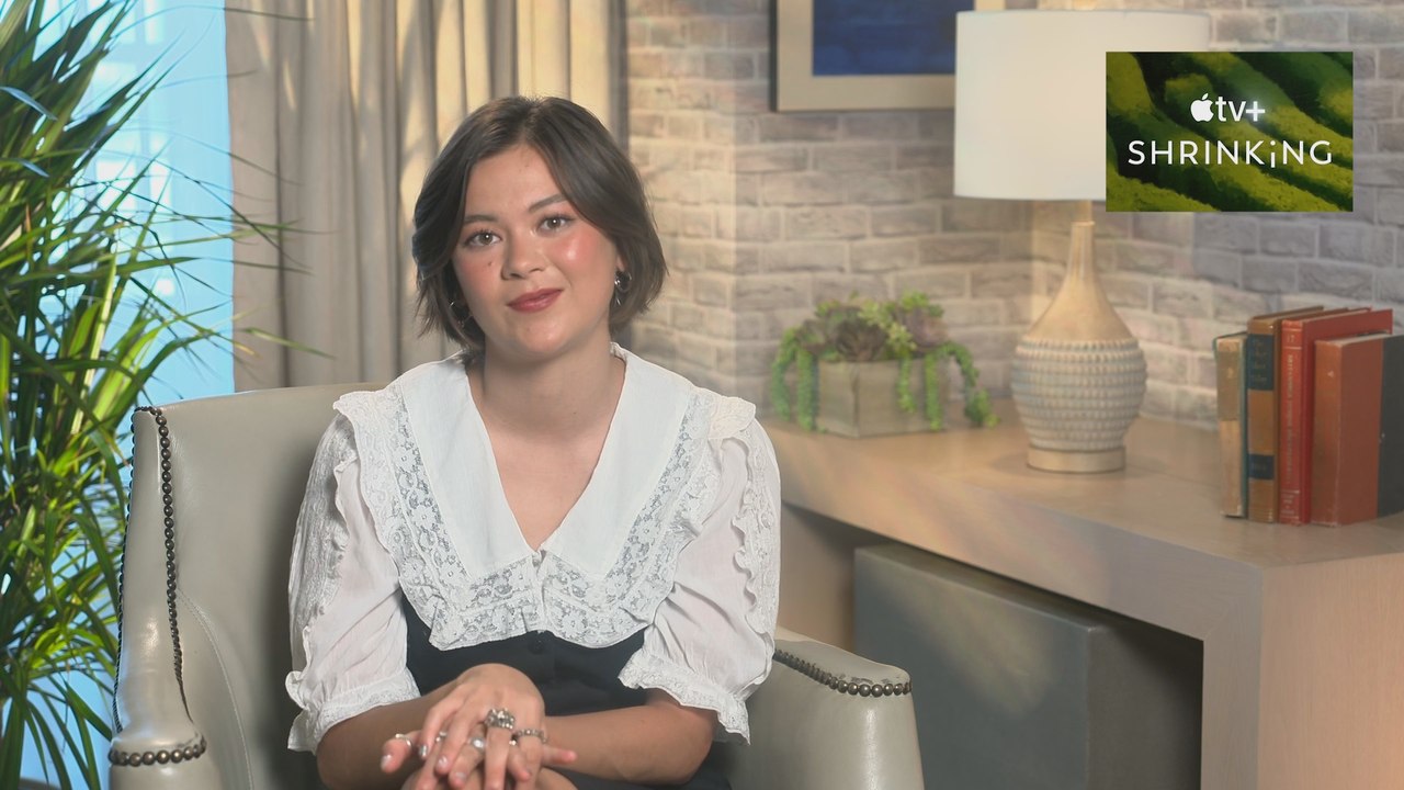 Lukita Maxwell, Luke Tennie and Ted McGinley, on Shrinking Season 2