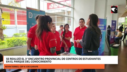 Se realizó el 3° encuentro Provincial de Centros de Estudiantes en el Parque del Conocimiento