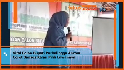VIRAL!! Calon Bupati Purbalingga Ancam Coret Bansos Kalau Pilih Lawannya