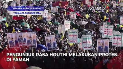 Unjuk Rasa di Yaman usai Kematian Pemimpin Hamas Yahya Sinwar