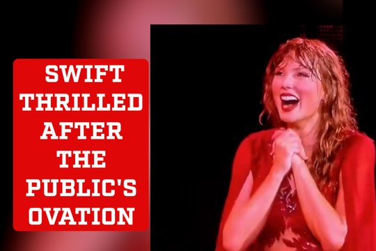 Taylor Swift gets emotional after receiving a standing ovation during The Eras Tour