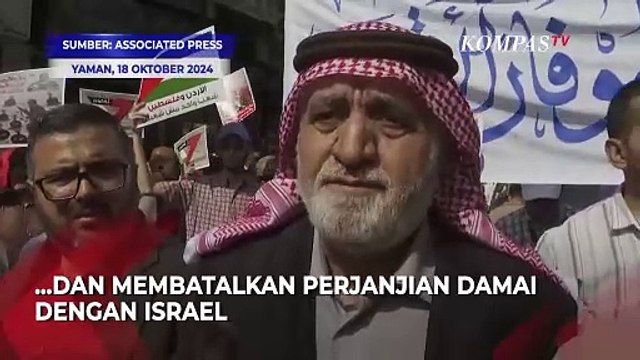 Yordania Gelar Demo di Amman usai Kematian Pemimpin Hamas Yahya Sinwar
