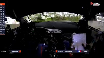 WRC 2024 Central Europe SS10 Fourmaux Hit Wall