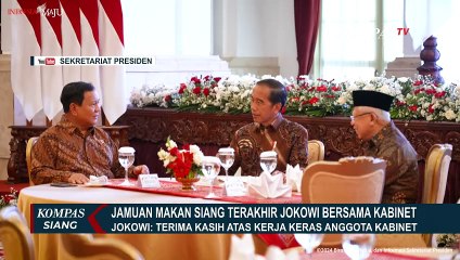 Kata Jokowi ke Kabinet Indonesia Maju saat Jamuan Makan Siang Terakhir