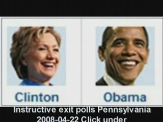 Clinton Obama - Sondage "sortie des urnes" Pensylvanie