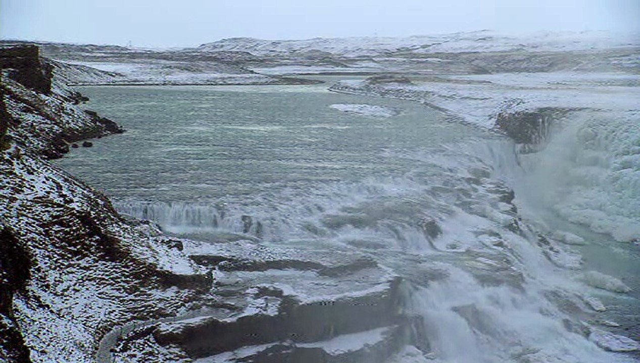 Sunrise Earth - Scandinavian Waterfall