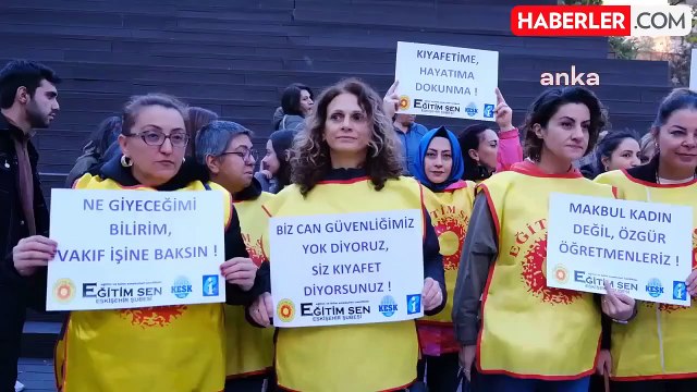 Eğitim Sen Eskişehir Şubesi'nden 'Kadın Öğretmenlere Giyim Dersi'ne Protesto: Cinsiyetçi Eğitim Politikalarınızı Kabul Etmiyoruz
