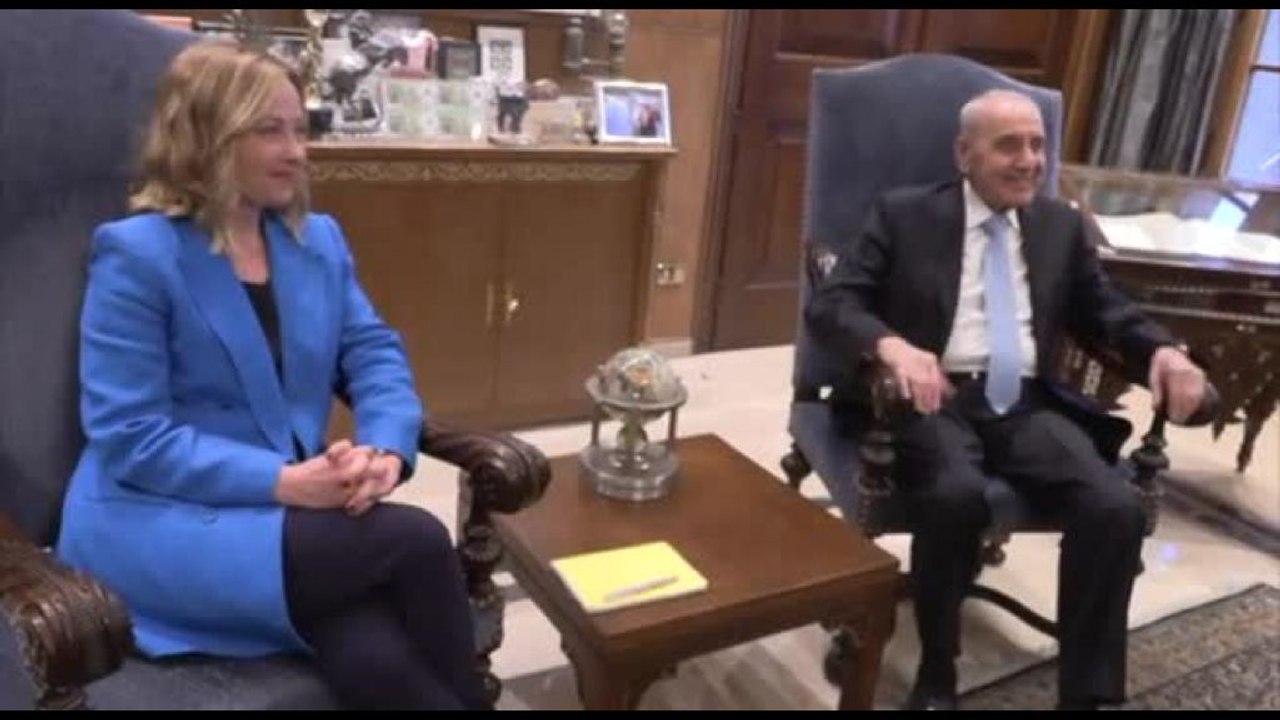 La premier Meloni in Libano col presidente del parlamento Nabih Berri