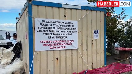 Maltepe'de Karaya Oturan Ayiş Gemisinin Parçalanma Süreci Başladı