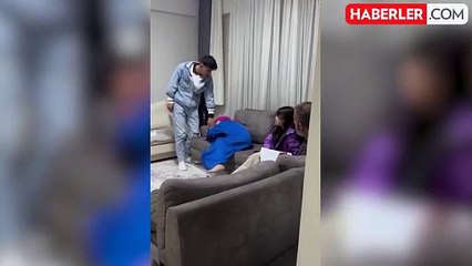 Kız kardeşini uyandırıp "Ayakkabımı sil" emri veren abi, babasından tarihi bir ayar yedi