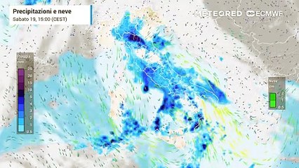 Piogge intense: la previsione del modello ECMWF, attenzione a Emilia Romagna, Sicilia e Calabria