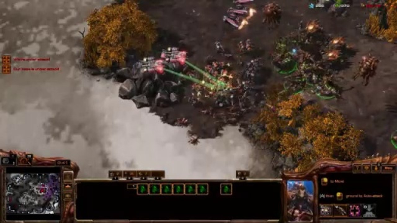 [StarCraft 2]No.0291--Great-Level ZERG vs Hard A.I, LOSS[2-Base Ravager-Ling Attack→Hydralisk Control-Plan]