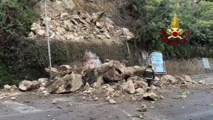 Enna (CS) – Maltempo, frana costone roccioso (19.10.24)