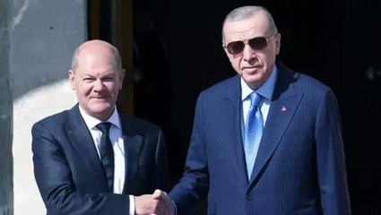 Cumhurbaşkanı Erdoğan, Almanya Başbakanı Olaf Scholz ile bir araya geldi