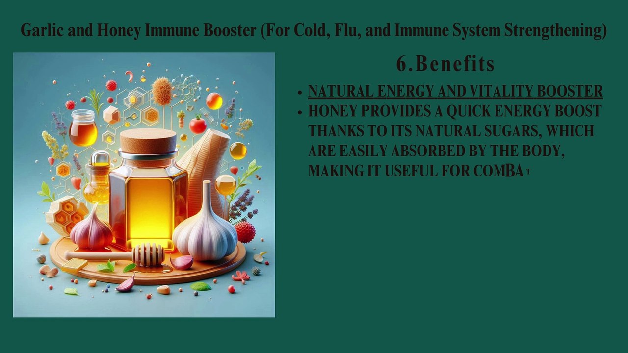 Garlic and Honey Immune Booster (For Cold, Flu, and Immune System