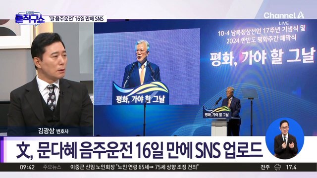 [핫2]文, ‘문다혜 음주운전’ 16일 만에 SNS 활동 재개