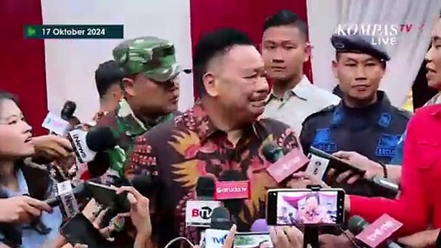 Otto Hasibuan & Niluh Puspa usai Pembekalan Calon Wakil Menteri Kabinet Prabowo-Gibran di Hambalang