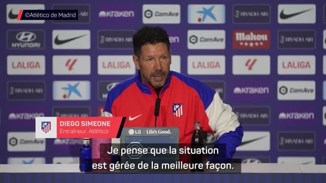 Atlético - Simeone trouve que le club gère “de la meilleure façon” les sanctions contre les ultras