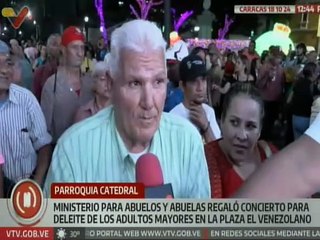 Con manifestaciones artísticas y concierto los abuelos se deleitaron en plaza El Venezolano