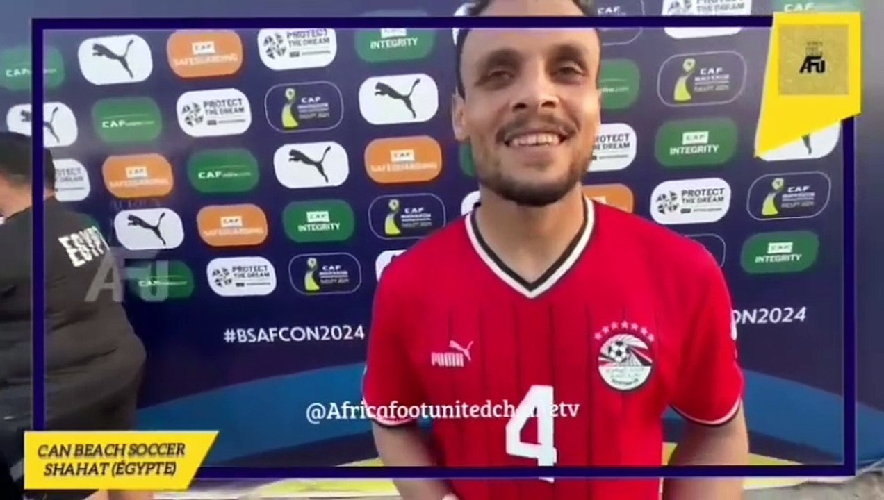 #CAN #BeachSoccer #Égypte2024 : Réaction du joueur égyptien  Shahat après la victoire face au Ghana ⚽