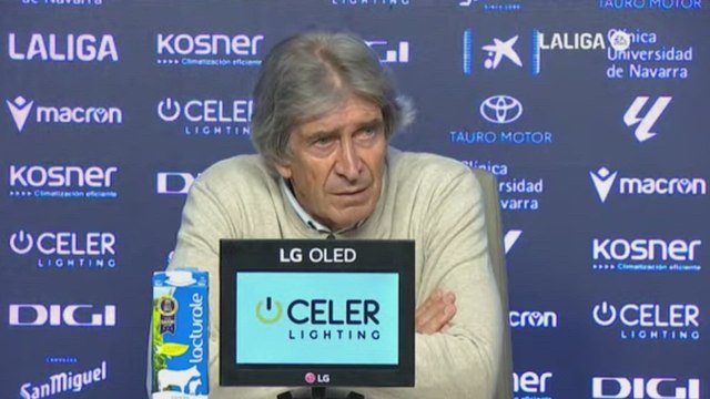 Rueda de prensa de Pellegrini tras Osasuna 1 va Betis 2