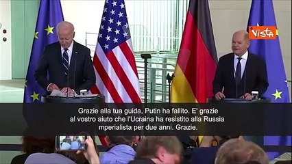 Scholz a Biden: "Grazie a tua leadership Putin ha fallito"