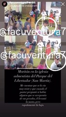 Roberto García Moritán en misa en su internación en la clínica adventista de Entre Ríos