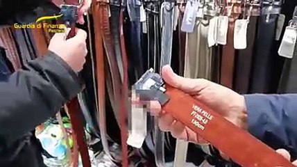 Smercio di cinture false, la Finanza a Pescara e Milano
