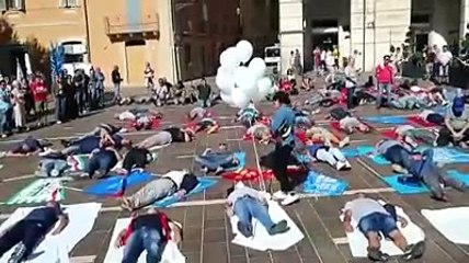 Teramo, il flash mob contro le morti bianche