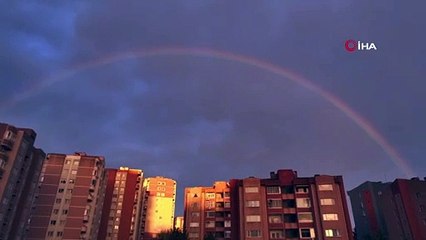 Görenler şaştı kaldı! Yağmur sonrası görsel şölen