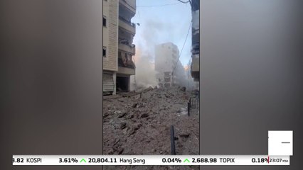 مشاهد لآثار غارة إسرائيلية على برج البراجنة بالضاحية الجنوبية لبيروت