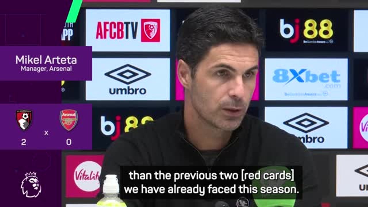 Arteta 'gutted' by costly errors in Bournemouth defeat