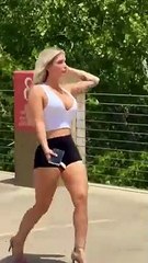 Perfect Street Style! Sleek White Crop Top & Black Shorts #outfit #shorts