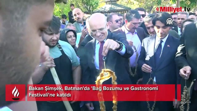 Bakan Şimşek, Batman'da 'Bağ Bozumu ve Gastronomi Festivali'ne katıldı