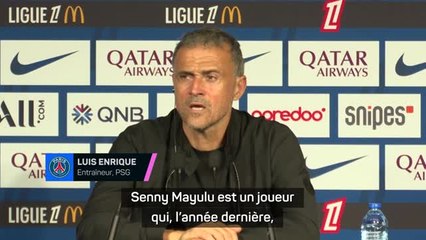 PSG - Luis Enrique : “Mayulu aurait pu partir, il est resté, j’en suis ravi !”