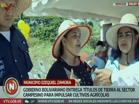 Gobierno Bolivariano entrega títulos de tierras a 180 campesinos y campesinas del estado Aragua