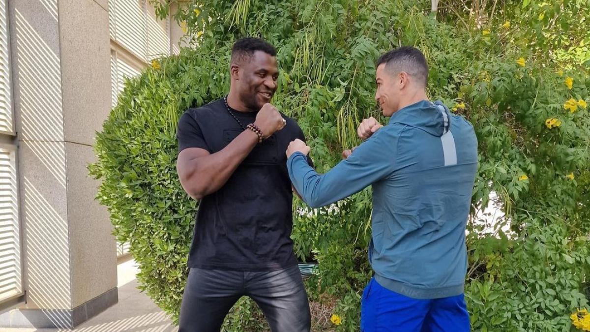 (VIDEO) Cristiano Ronaldo y Francis Ngannou: Dos Leyendas del Deporte se Encuentran Detrás del Escenario