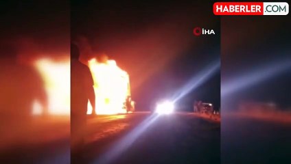 Siverek-Karacadağ Karayolu'nda Tır Yangını