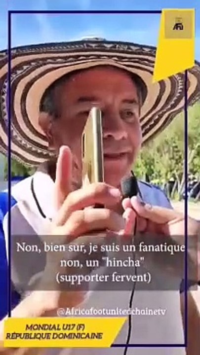 Coupe du Monde Féminine U17 République Dominicaine  #AfricaFootUnited : La réaction d'un Colombien avant le match #Espagne  #CoréeduSud  ⚽