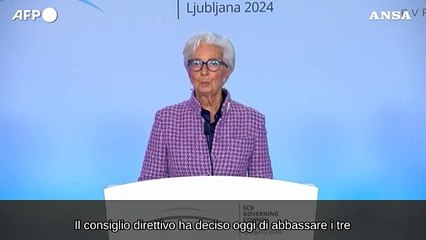 La Bce taglia di 0,25 punti, tasso sui depositi al 3,25%